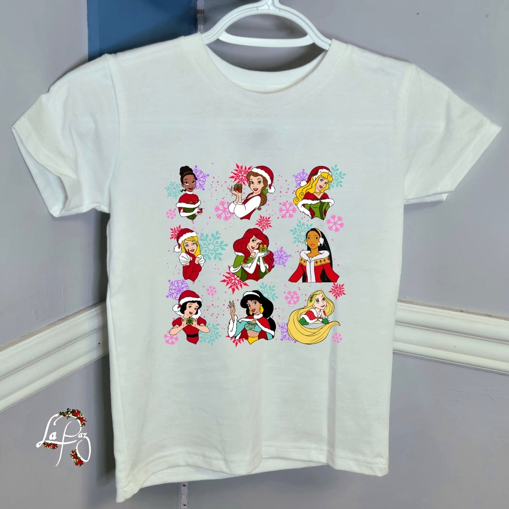 Girls christmas princess shirt